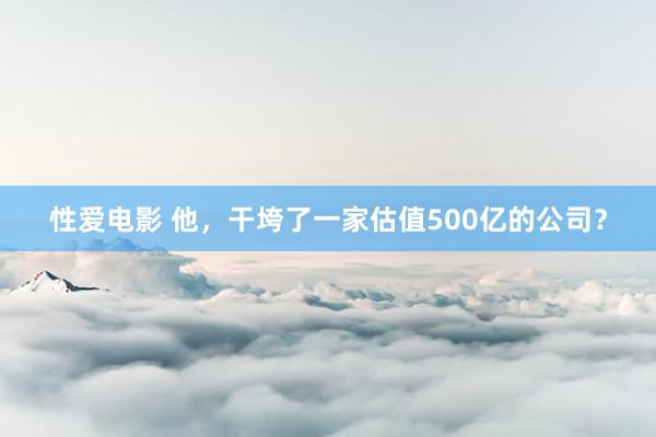 性爱电影 他，干垮了一家估值500亿的公司？