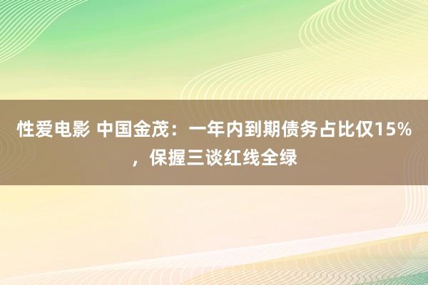 性爱电影 中国金茂：一年内到期债务占比仅15%，保握三谈红线全绿