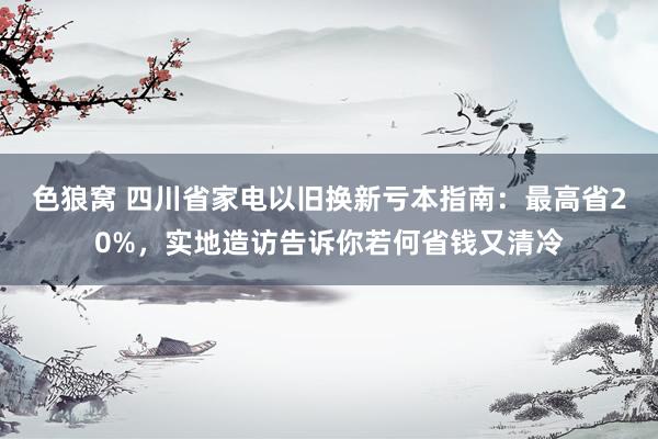 色狼窝 四川省家电以旧换新亏本指南：最高省20%，实地造访告诉你若何省钱又清冷