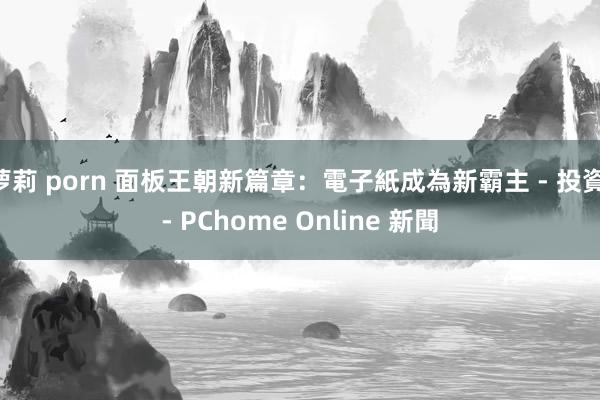 萝莉 porn 面板王朝新篇章：電子紙成為新霸主 - 投資 - PChome Online 新聞