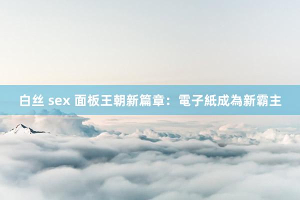 白丝 sex 面板王朝新篇章：電子紙成為新霸主