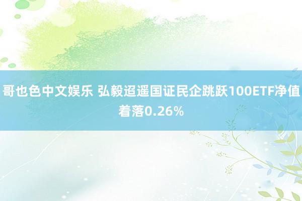 哥也色中文娱乐 弘毅迢遥国证民企跳跃100ETF净值着落0.26%